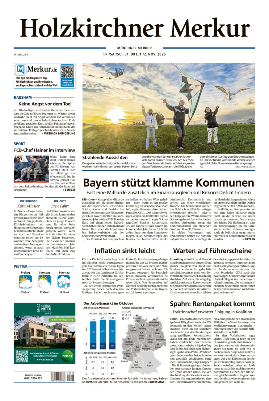 Holzkirchner Merkur vom Freitag, 31.10.2025