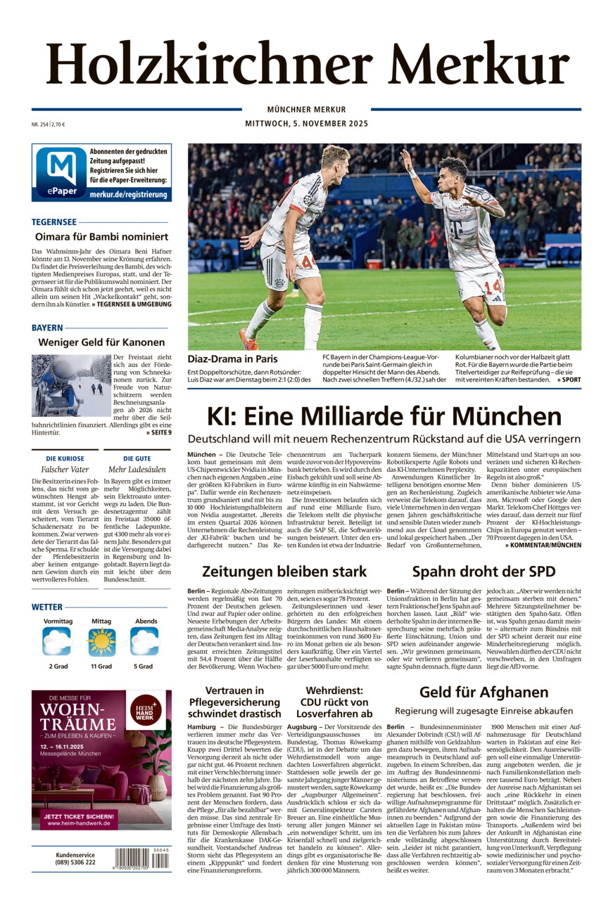 Holzkirchner Merkur vom Mittwoch, 05.11.2025