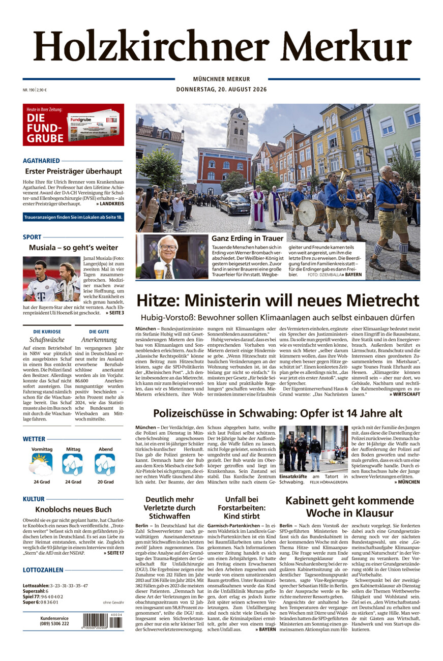 Holzkirchner Merkur vom Donnerstag, 20.08.2026