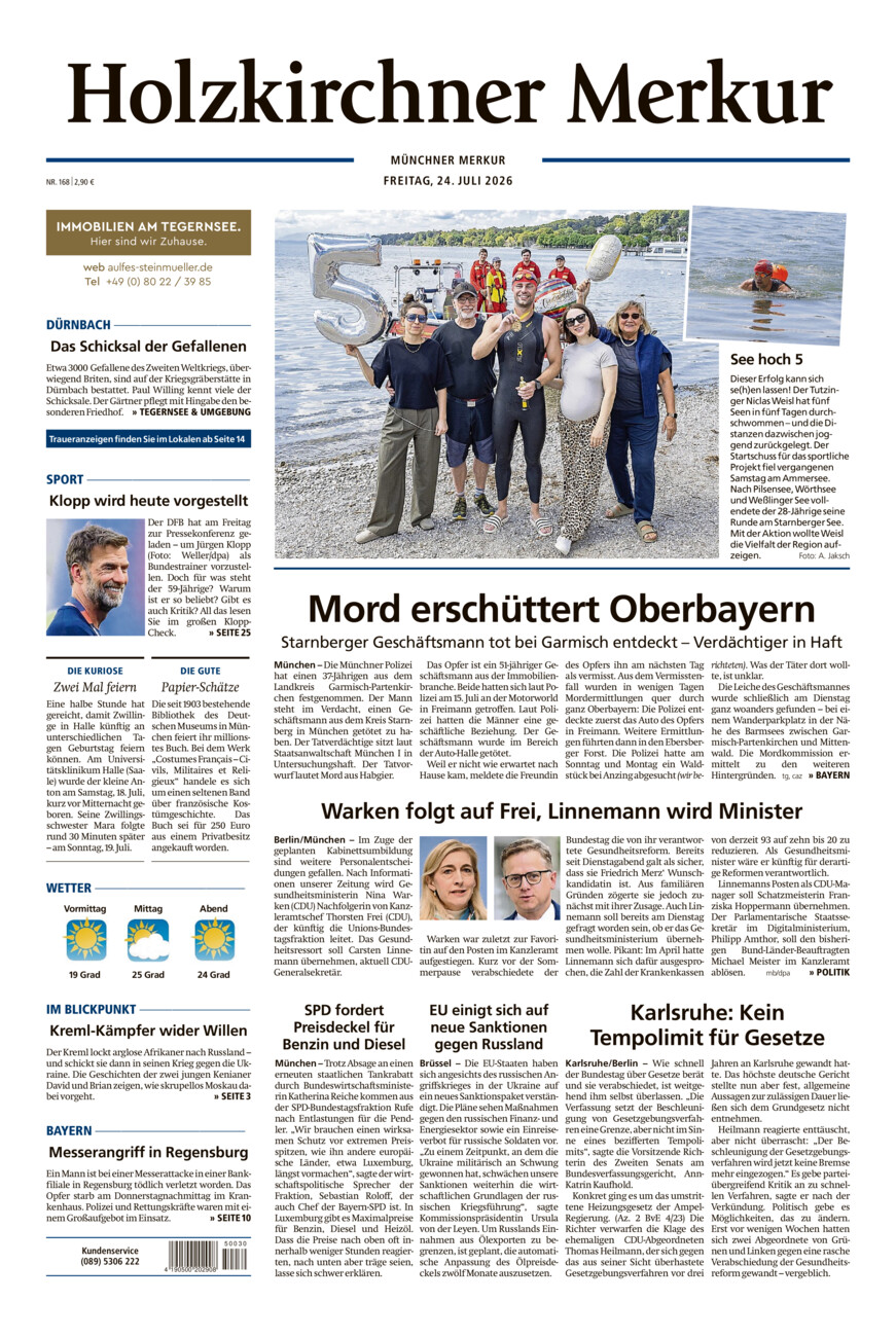 Holzkirchner Merkur vom Freitag, 24.07.2026