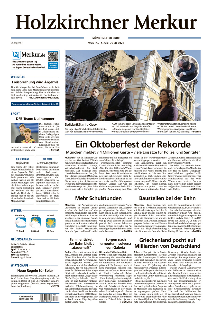 Holzkirchner Merkur vom Montag, 05.10.2026
