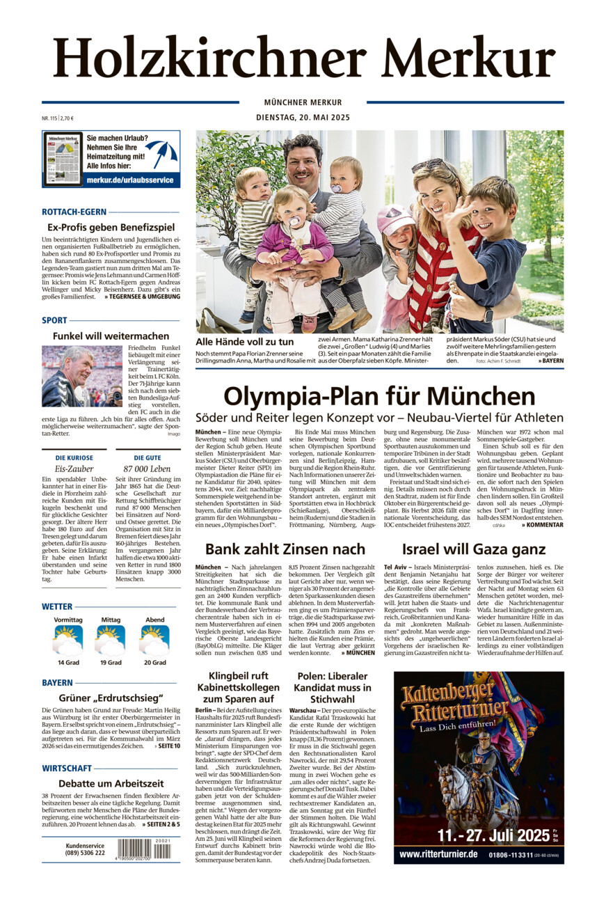Holzkirchner Merkur vom Dienstag, 20.05.2025