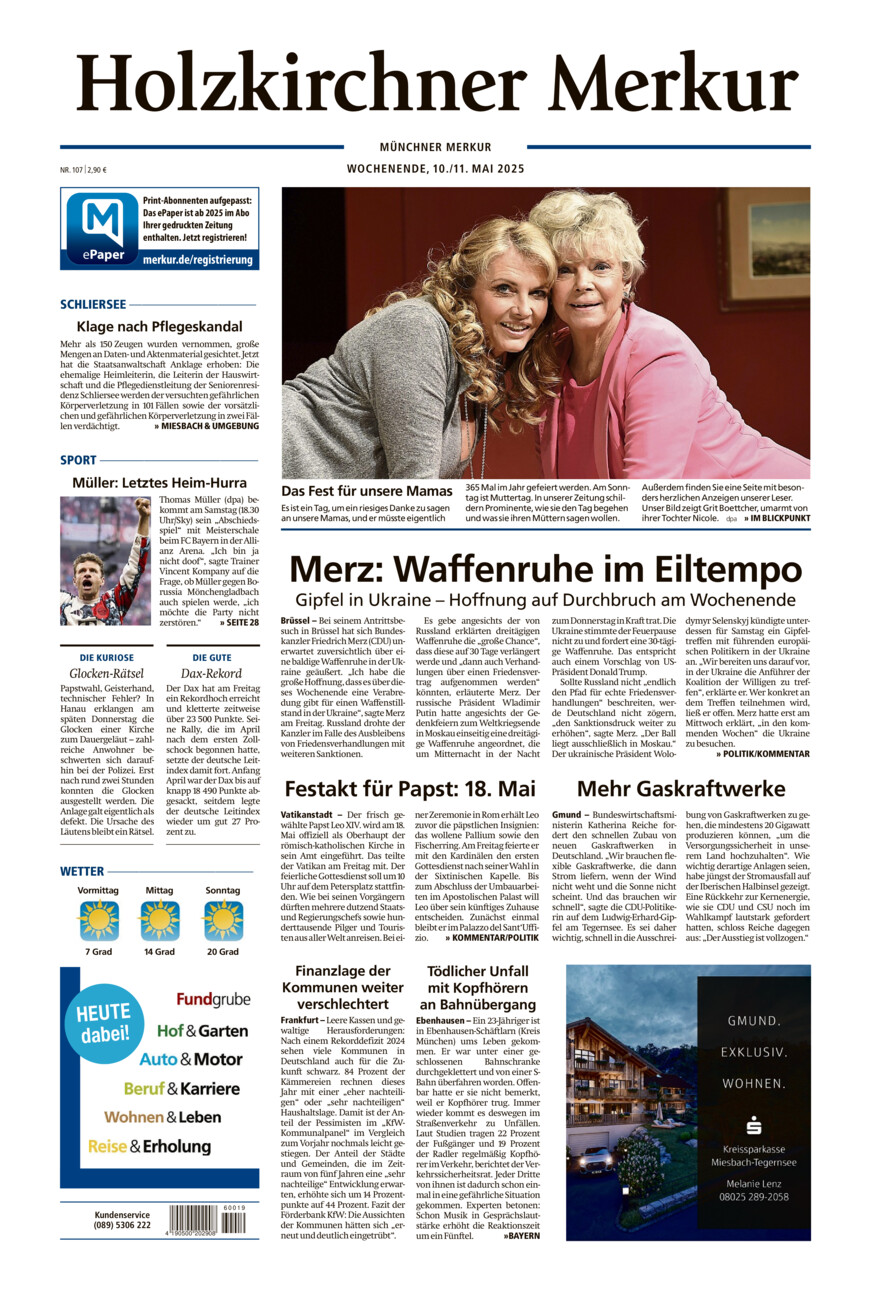 Holzkirchner Merkur vom Samstag, 10.05.2025