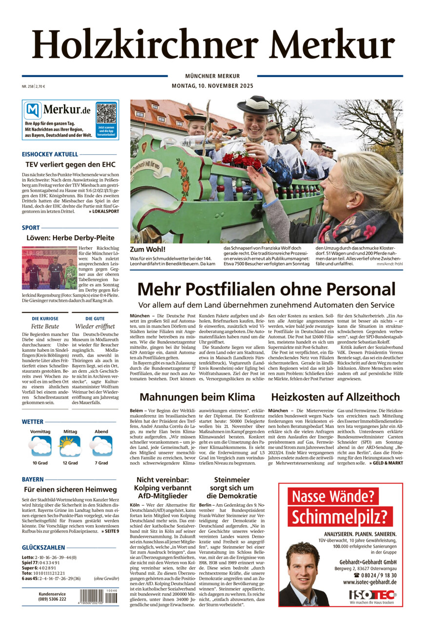 Holzkirchner Merkur vom Montag, 10.11.2025