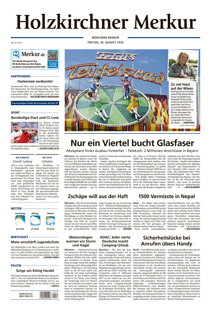 Holzkirchner Merkur vom Freitag, 28.08.2026