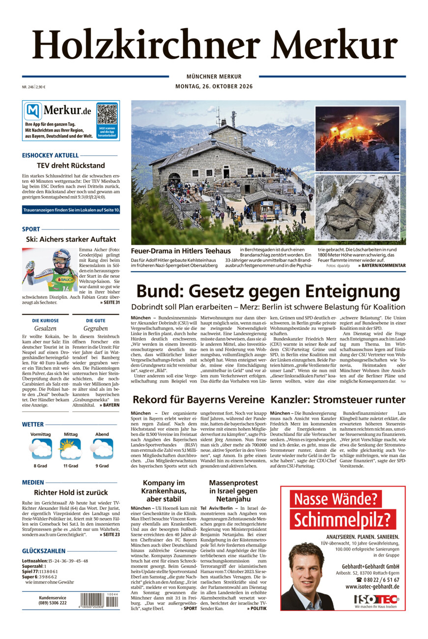 Holzkirchner Merkur vom Montag, 26.10.2026