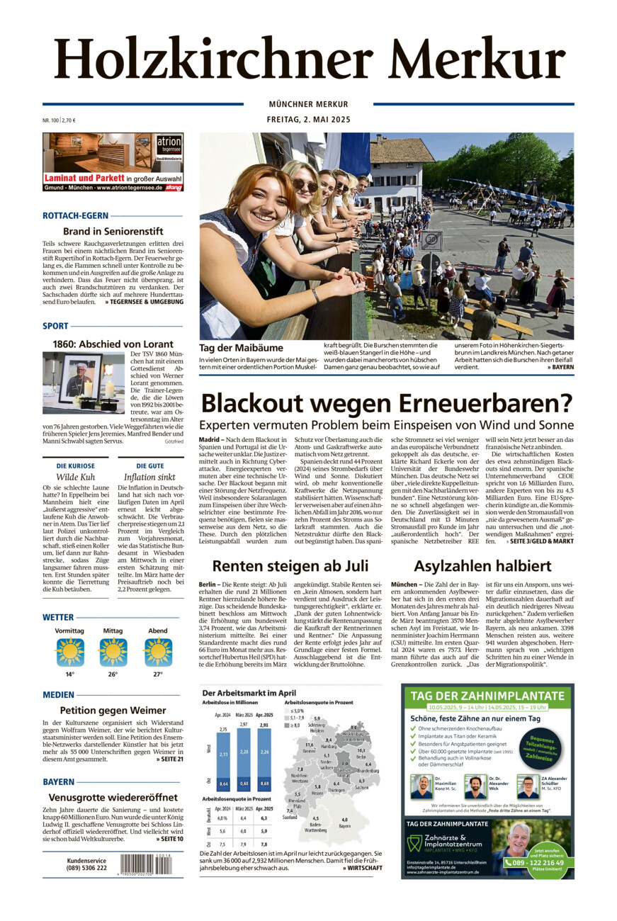 Holzkirchner Merkur vom Freitag, 02.05.2025