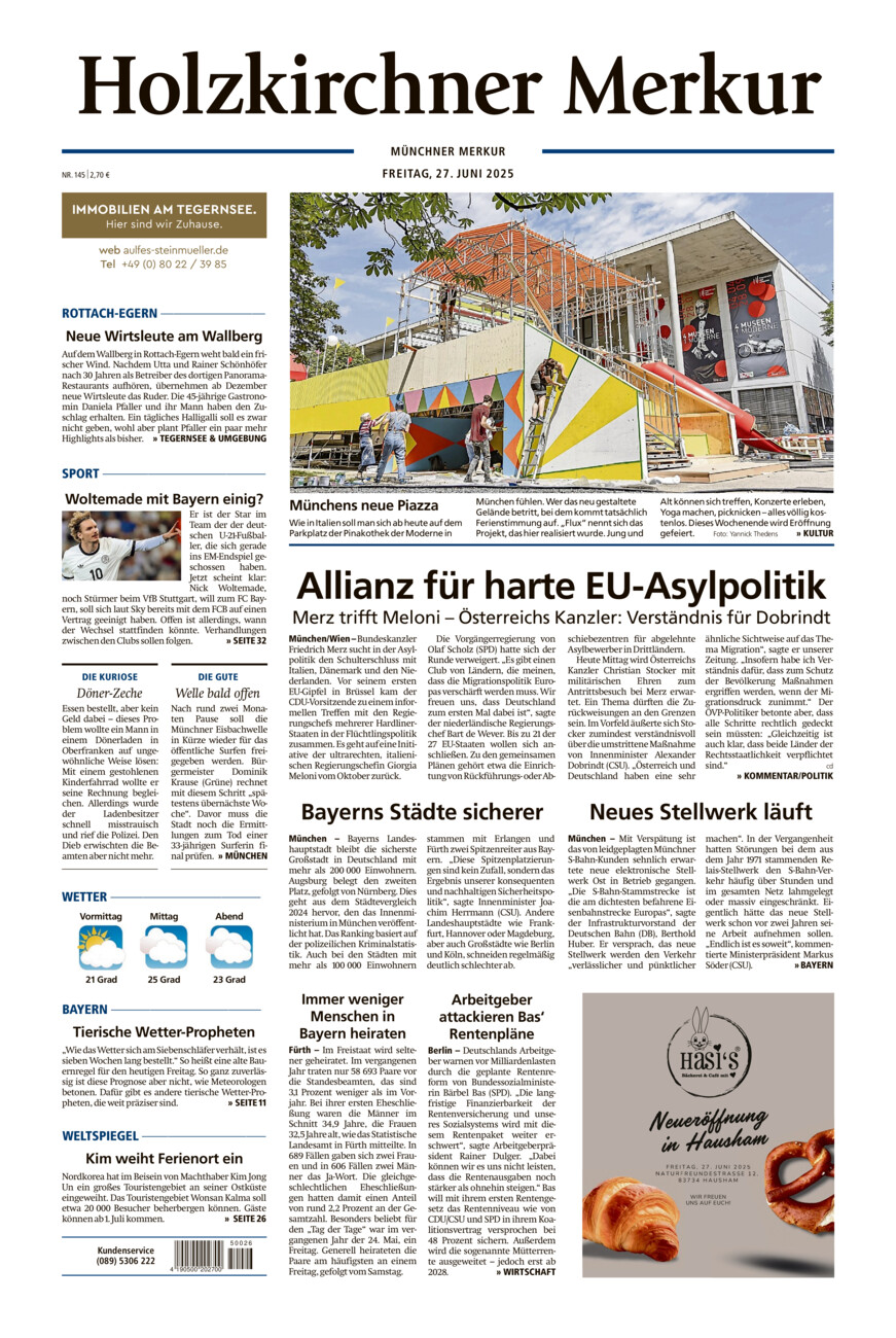 Holzkirchner Merkur vom Freitag, 27.06.2025