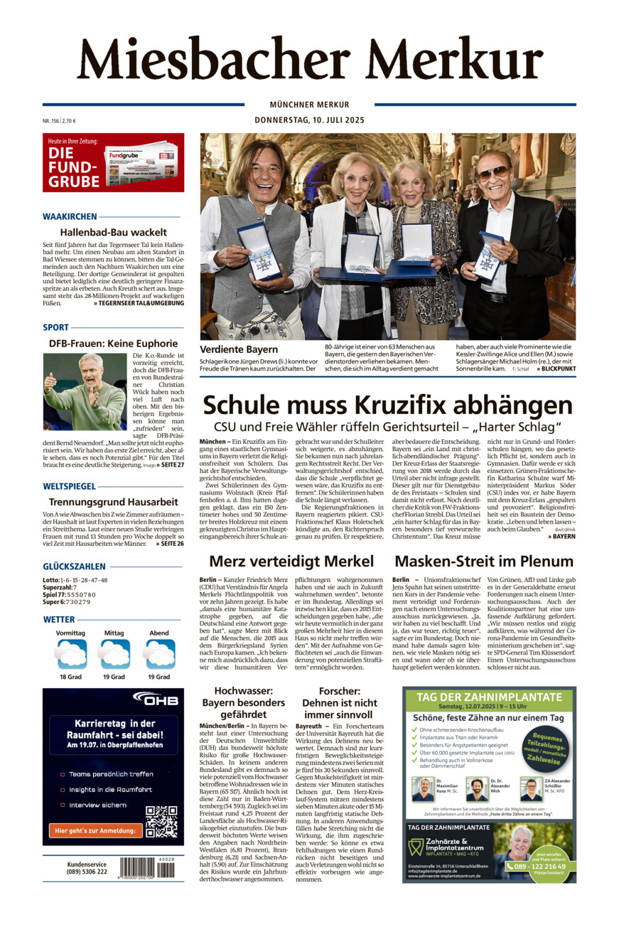 Miesbacher Merkur vom Donnerstag, 10.07.2025
