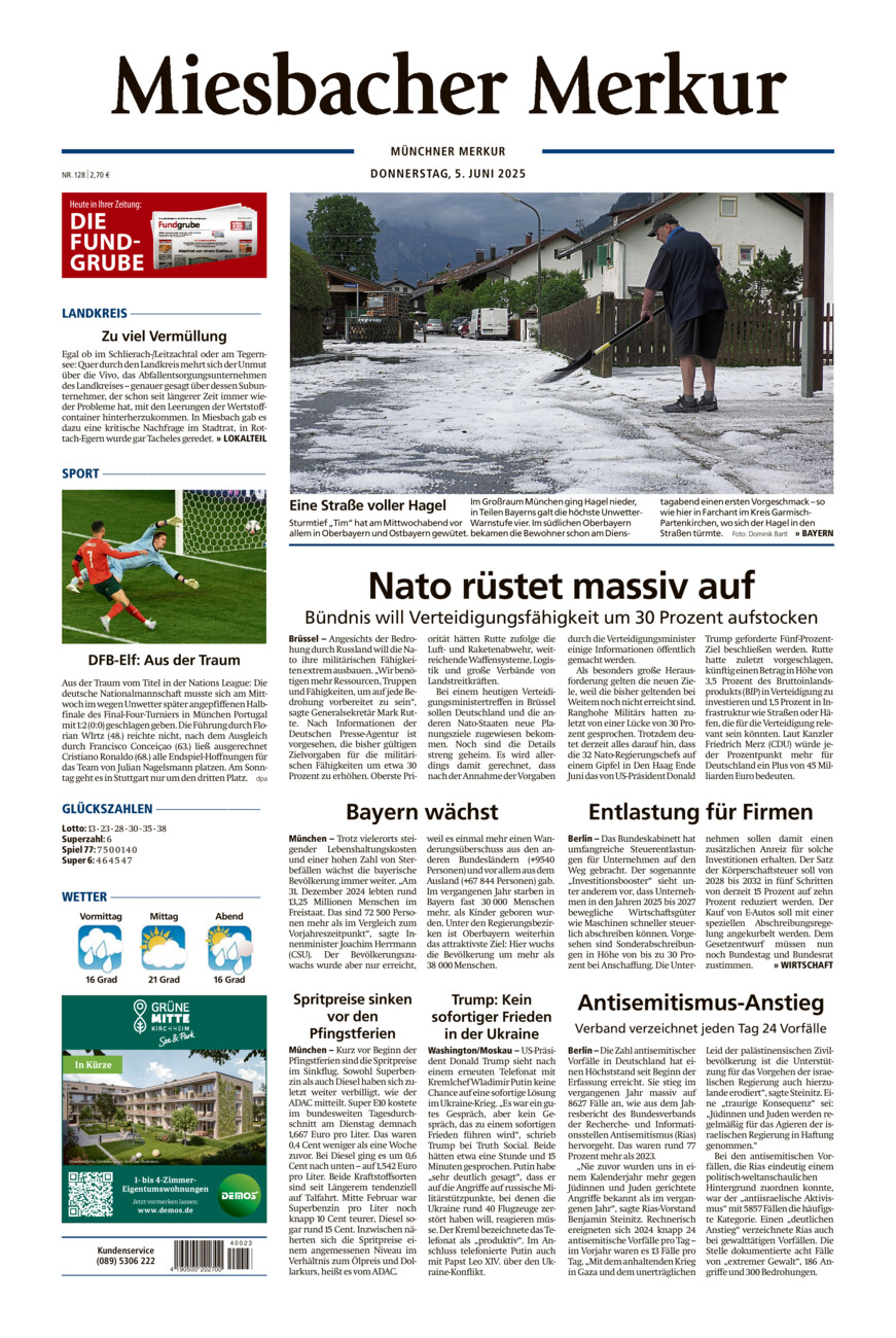 Miesbacher Merkur vom Donnerstag, 05.06.2025