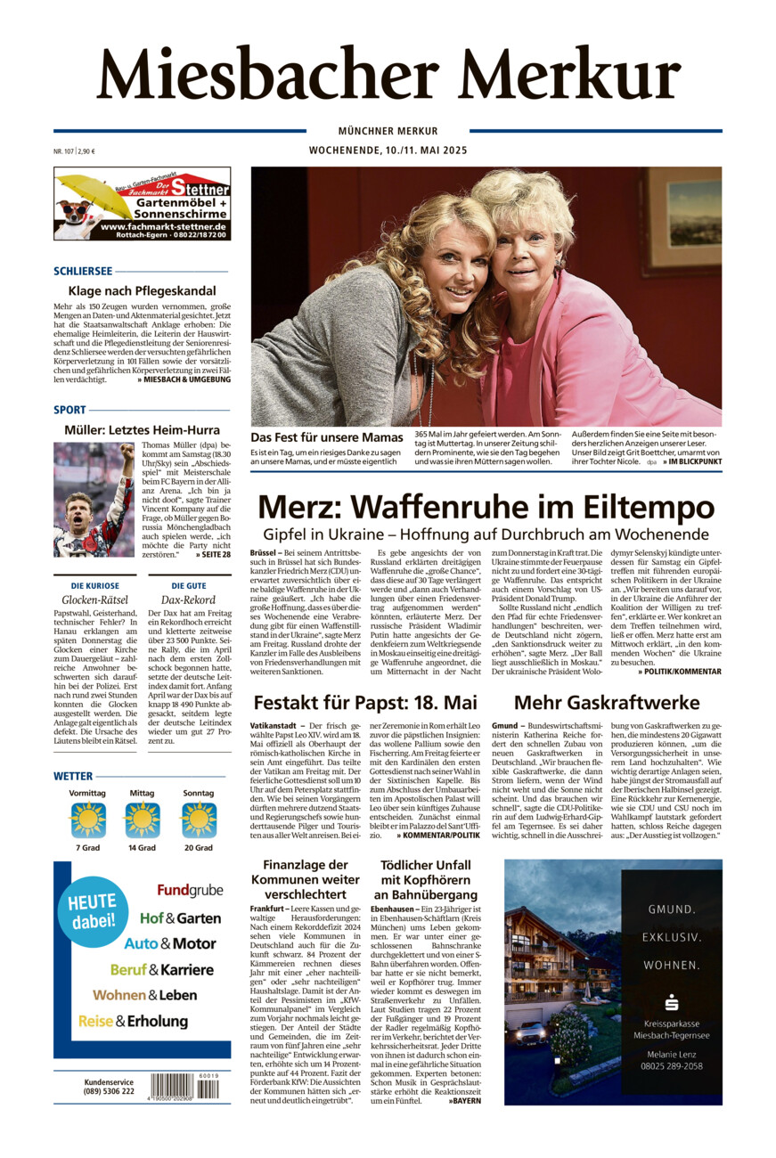 Miesbacher Merkur vom Samstag, 10.05.2025