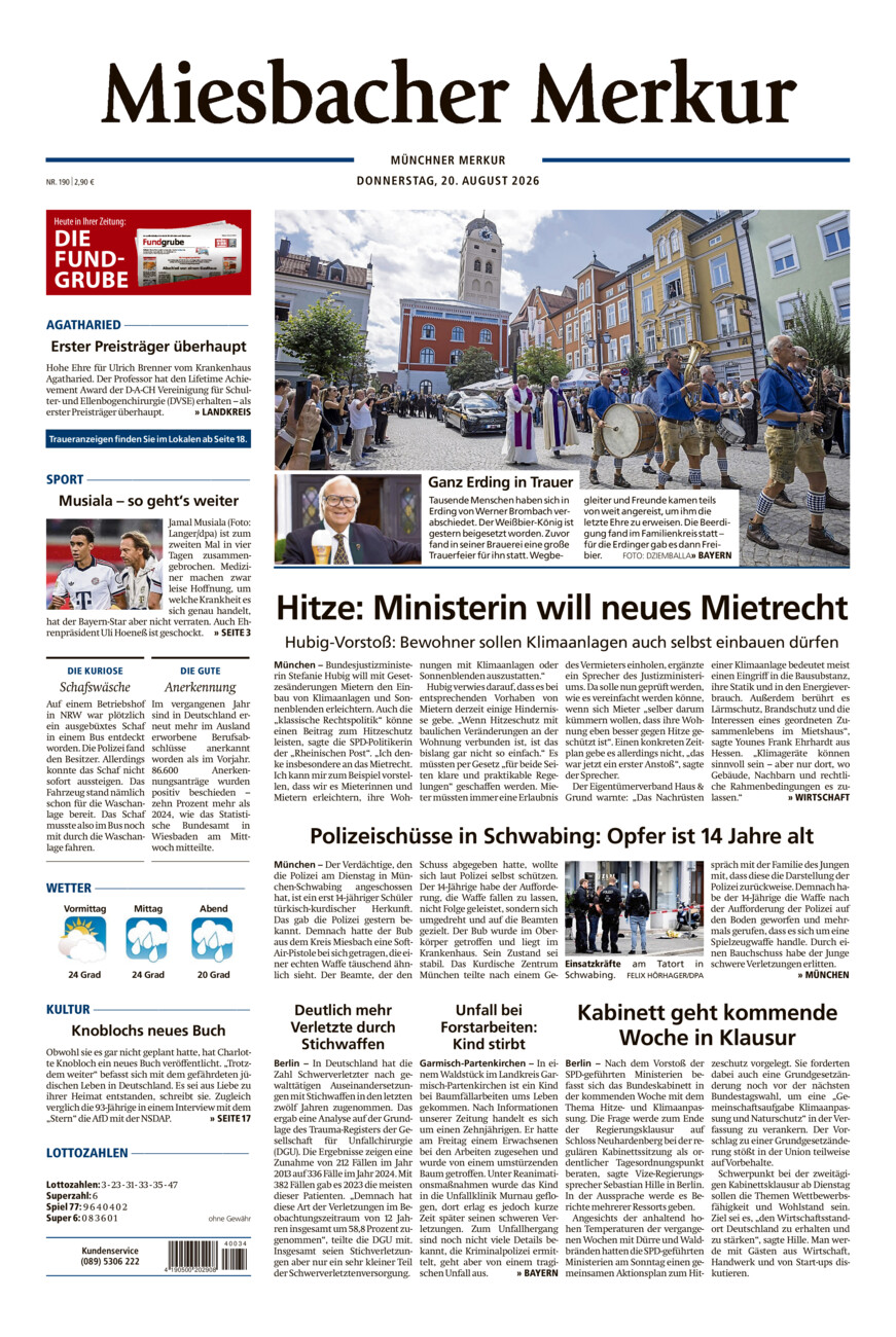 Miesbacher Merkur vom Donnerstag, 20.08.2026