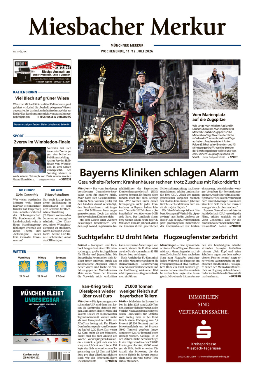 Miesbacher Merkur vom Samstag, 11.07.2026