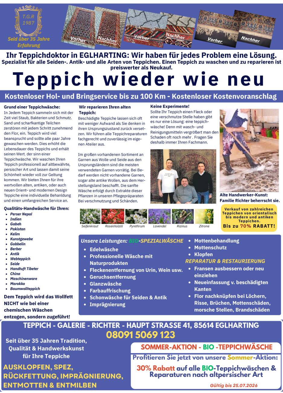 Teppich-Galerie Richter vom Montag, 20.07.2026