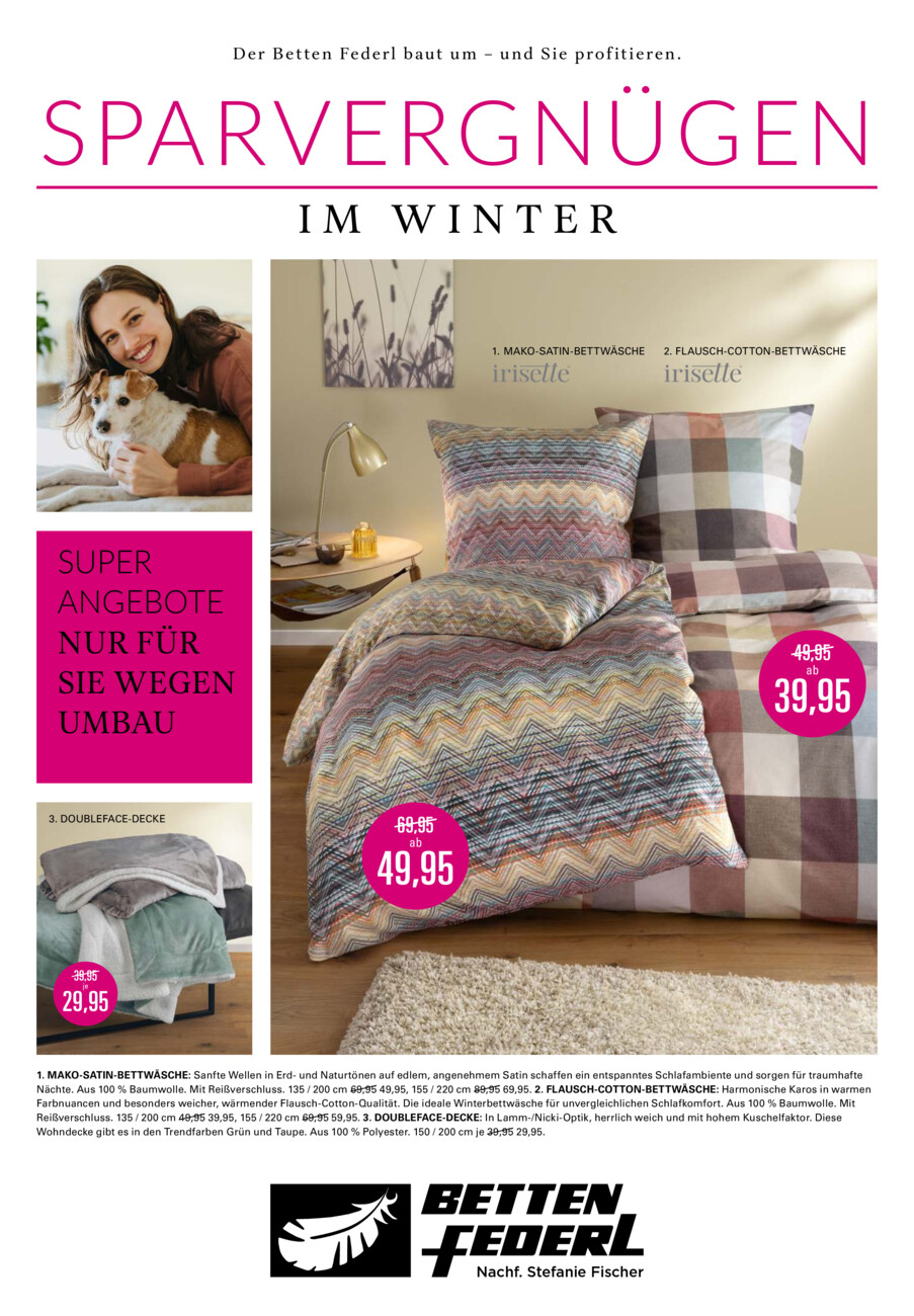 Betten Federl vom Freitag, 05.12.2025