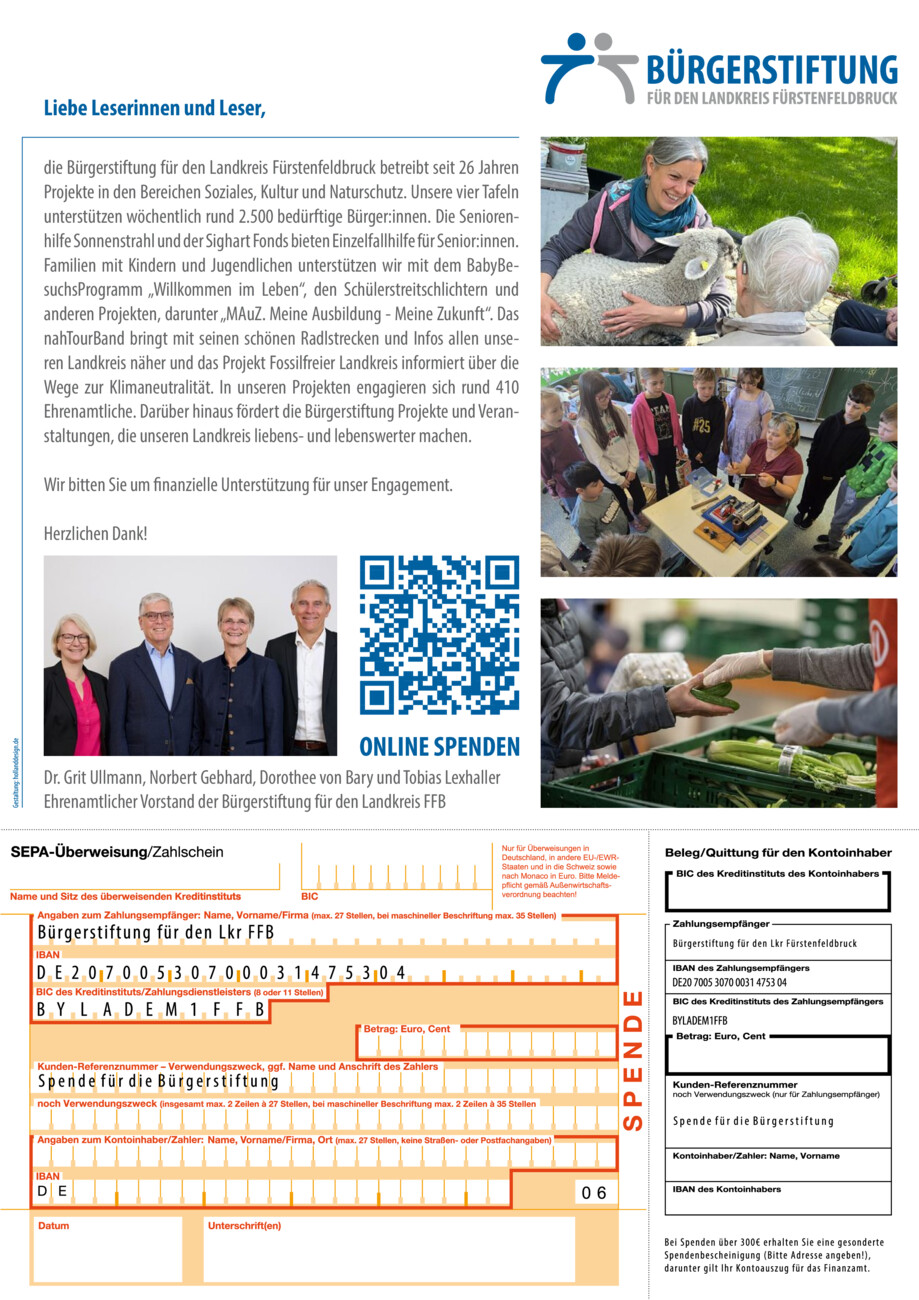 Bürgerstiftung vom Samstag, 25.10.2025