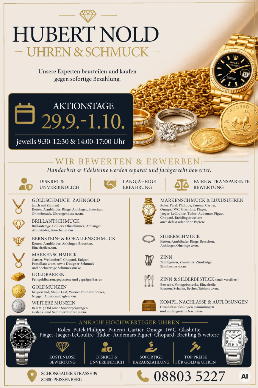 Schmuck Huber Nold vom Samstag, 26.09.2026