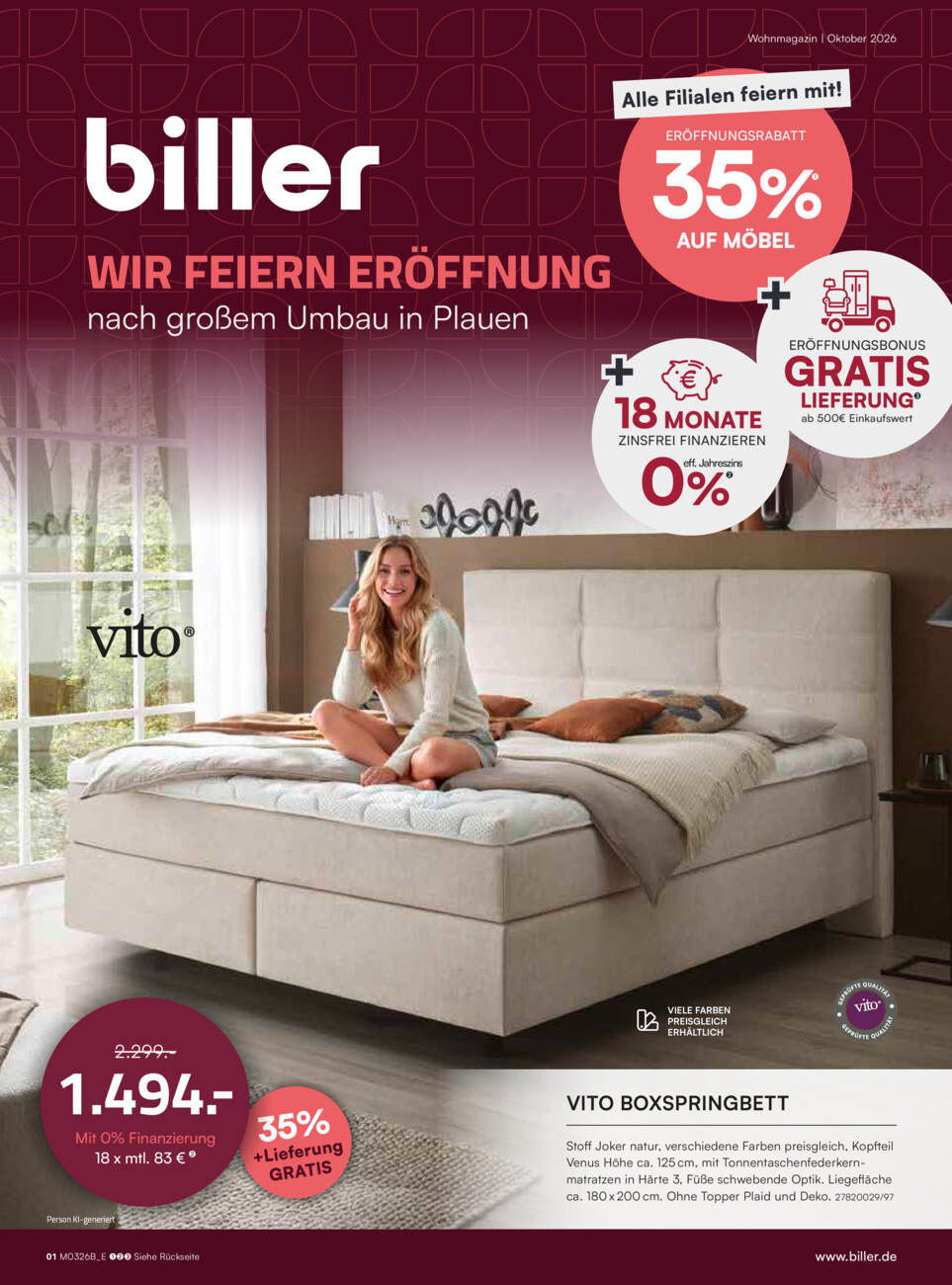 Möbel Biller vom Donnerstag, 15.10.2026