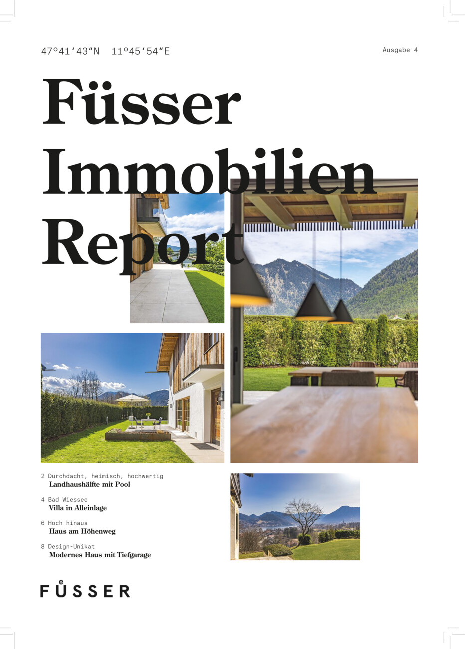 Füsser Immobilienreport vom Samstag, 31.05.2025