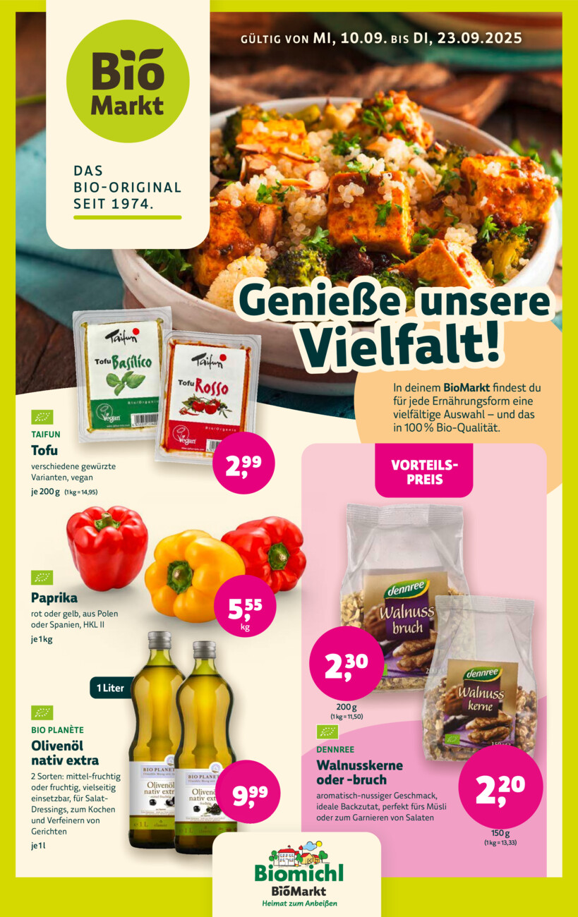 Biomichl vom Dienstag, 09.09.2025