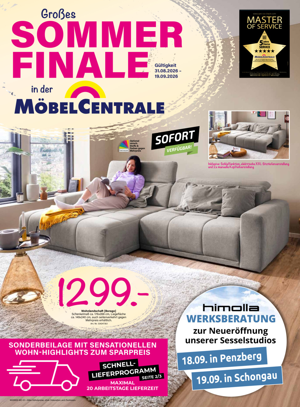 Möbel Centrale vom Samstag, 29.08.2026