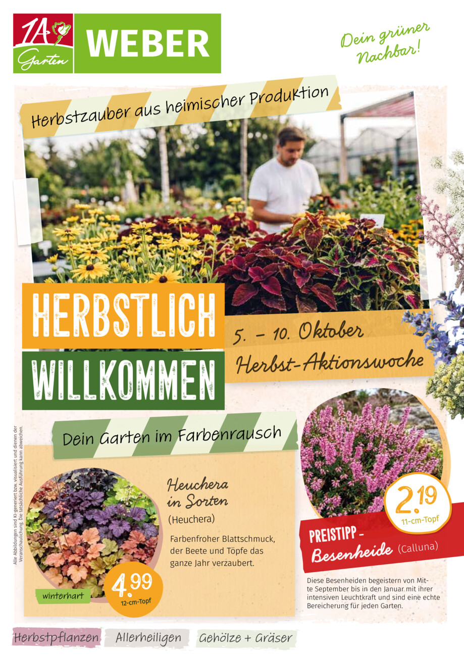 1A Garten Weber vom Freitag, 02.10.2026