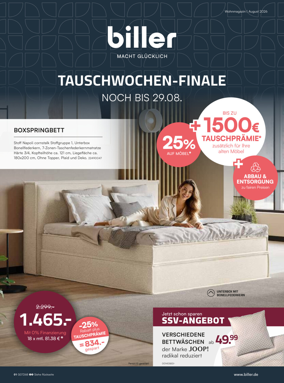 Möbel Biller vom Donnerstag, 13.08.2026