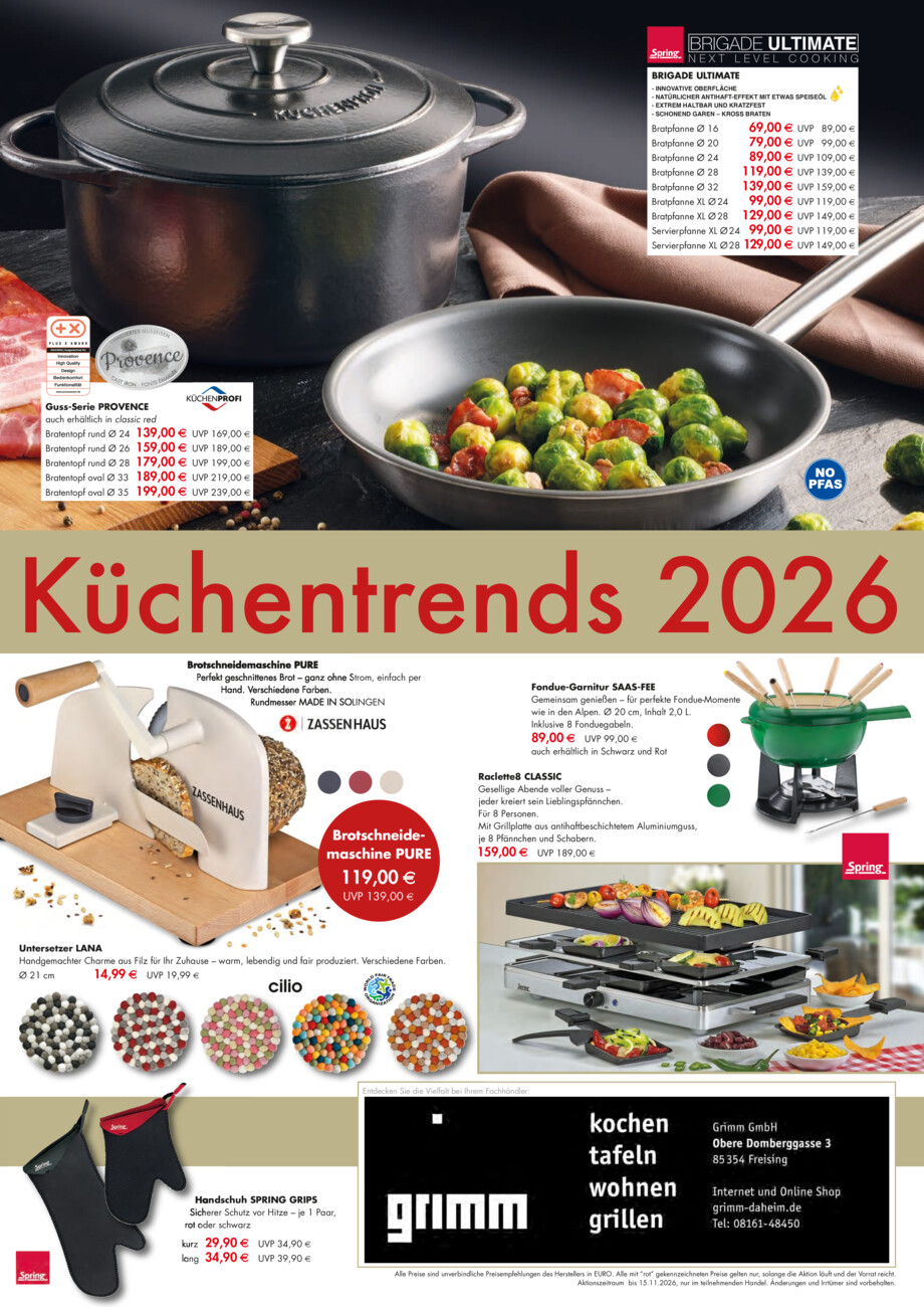 Fa. Grimm Küchentrends vom Freitag, 09.10.2026