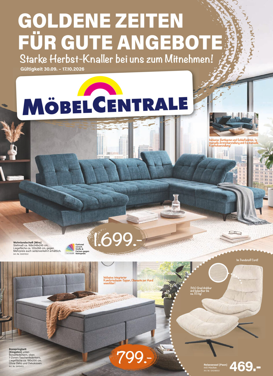 Möbel Centrale vom Freitag, 02.10.2026