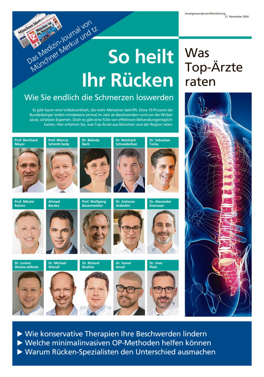 Thema Gesundheit Rücken vom Donnerstag, 21.11.2024