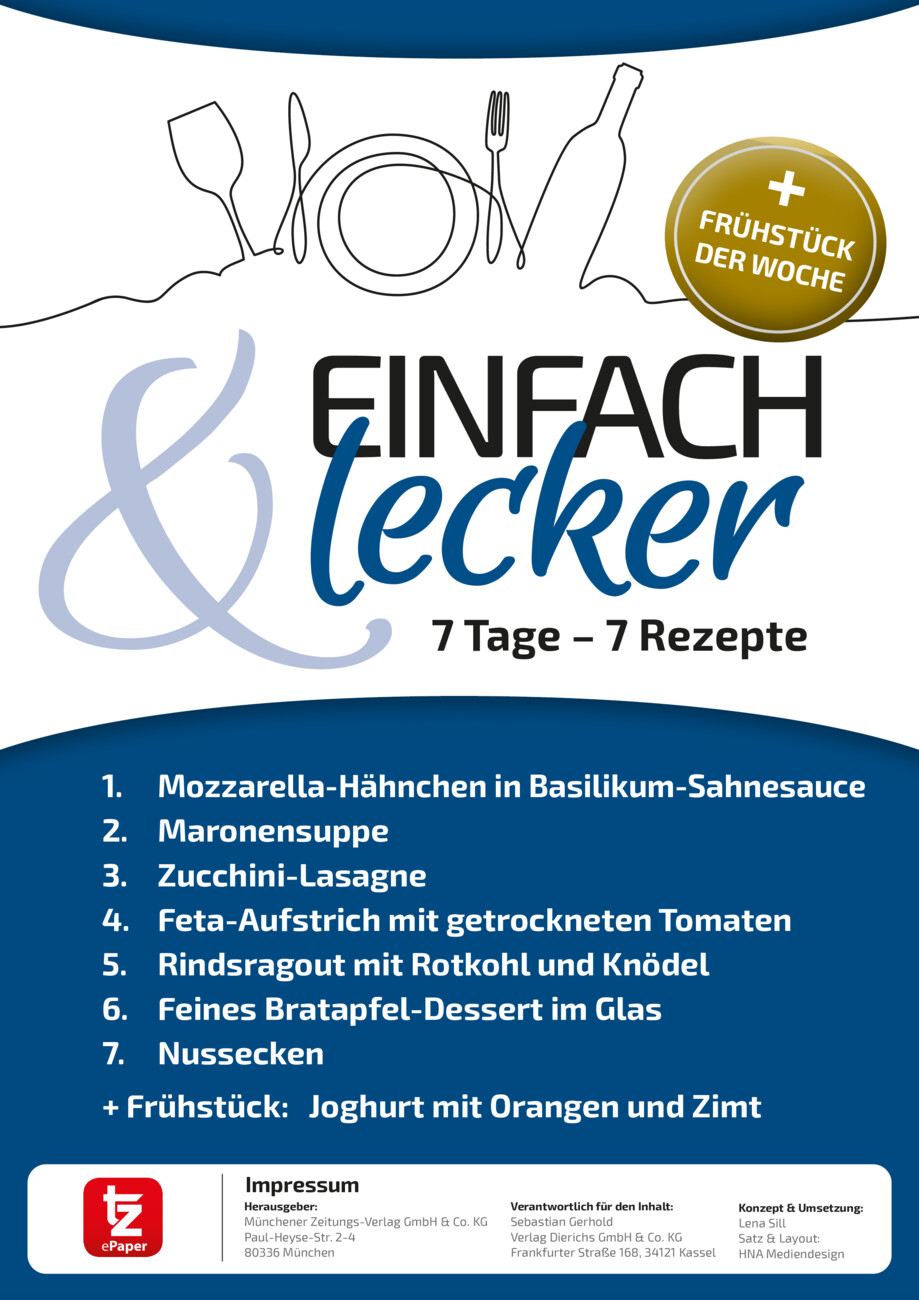 7 Tage – 7 Rezepte  vom Montag, 08.12.2025