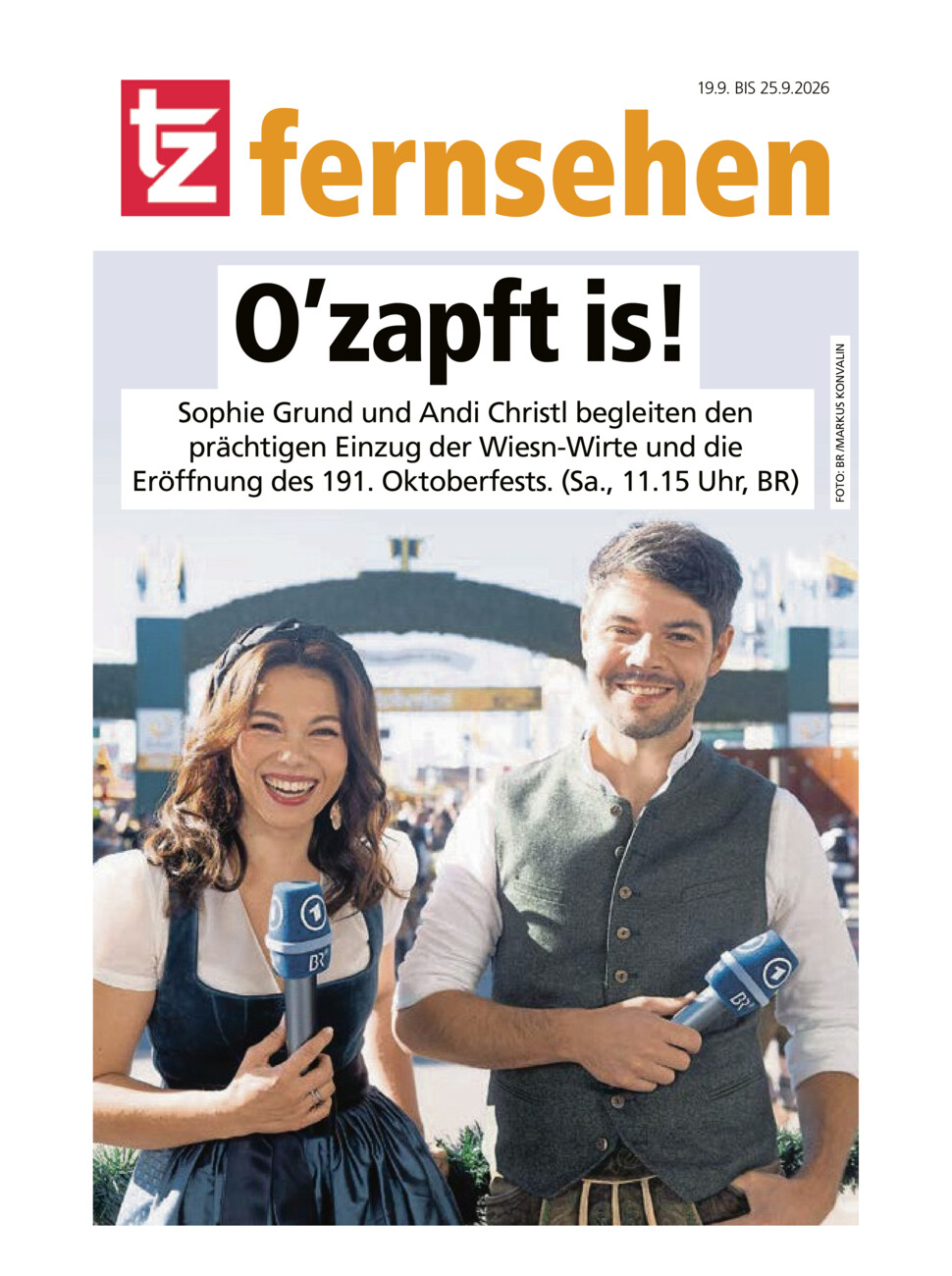 TZ-Fernsehmagazin vom Samstag, 19.09.2026