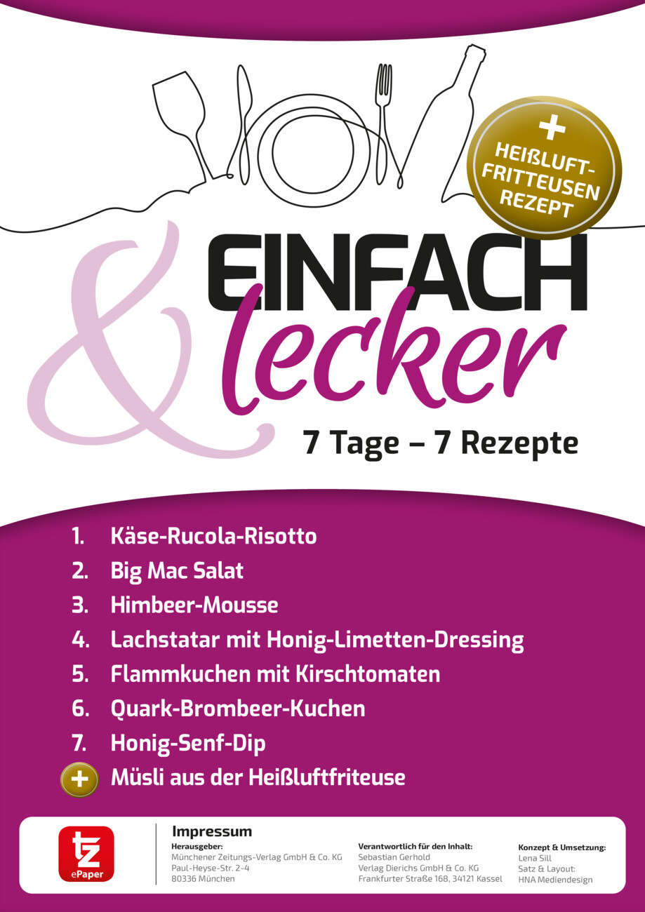 7 Tage – 7 Rezepte  vom Montag, 24.08.2026