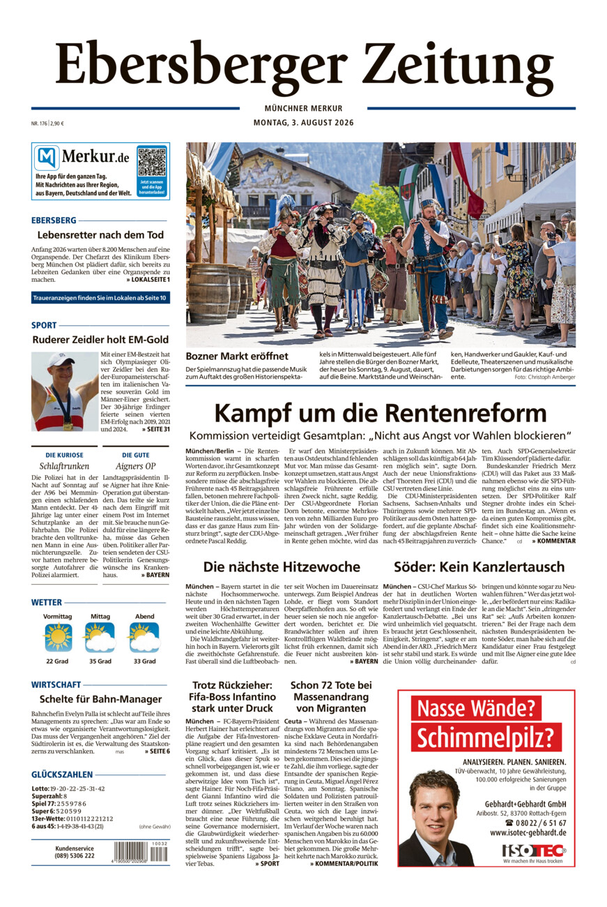Ebersberger Zeitung vom Montag, 03.08.2026