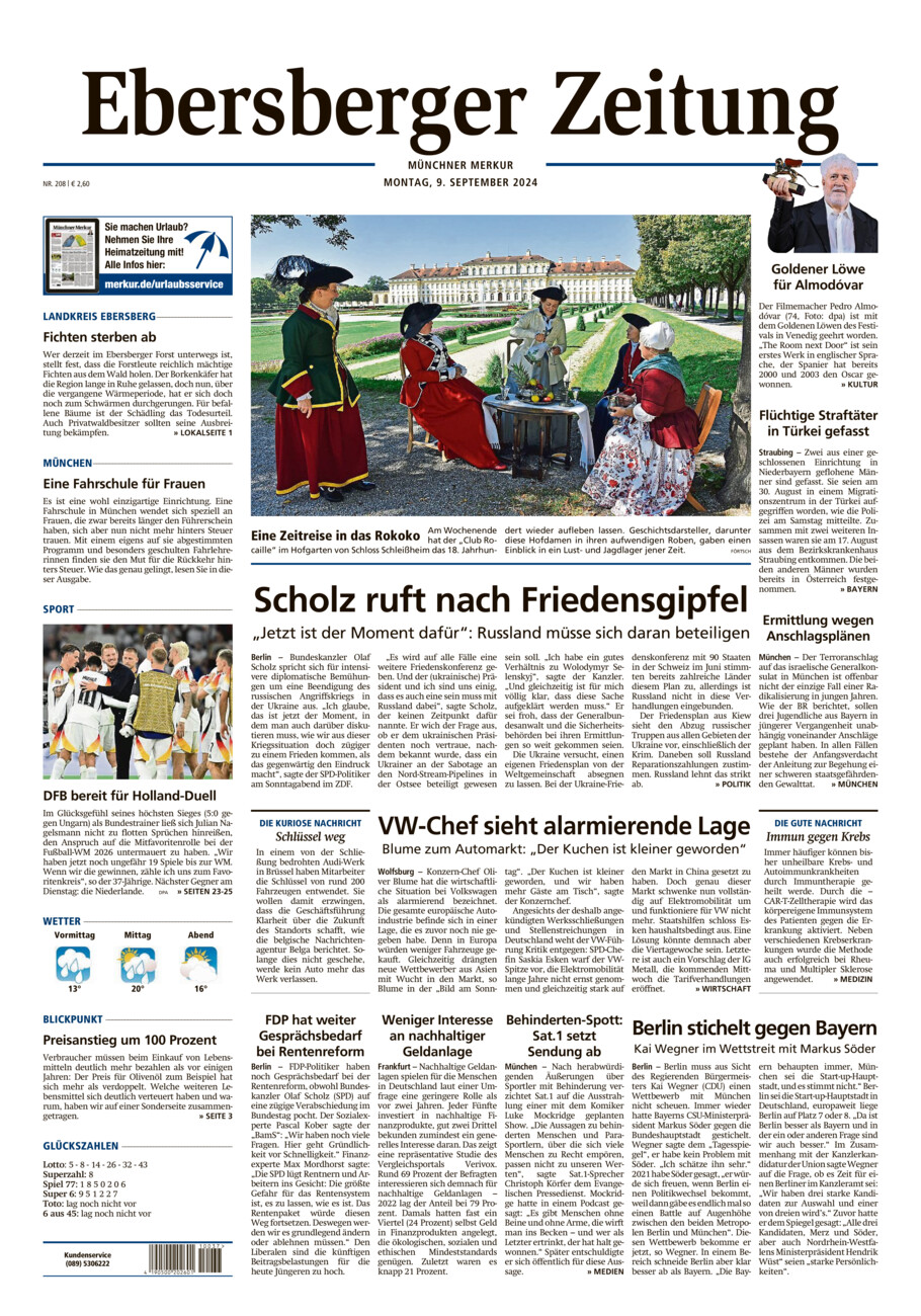 Ebersberger Zeitung vom Montag, 09.09.2024