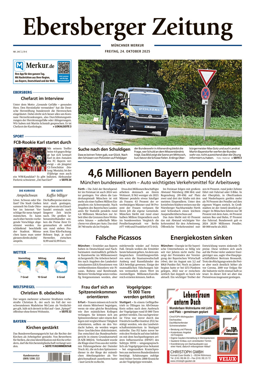 Ebersberger Zeitung vom Freitag, 24.10.2025