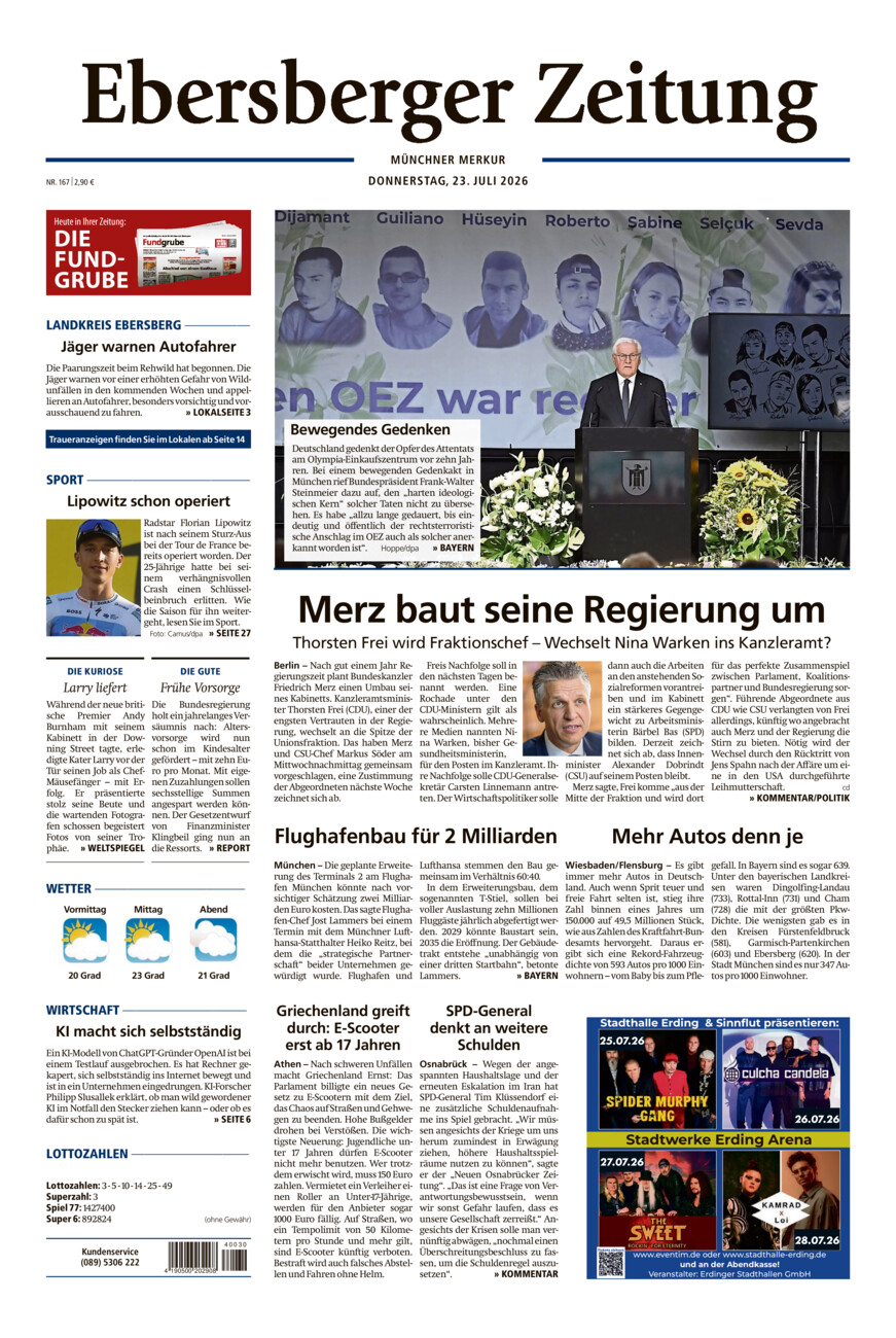 Ebersberger Zeitung vom Donnerstag, 23.07.2026