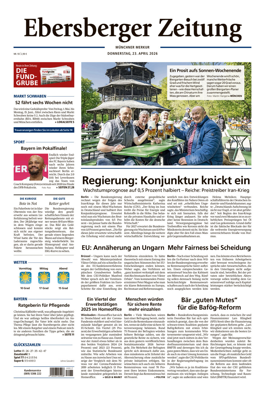 Ebersberger Zeitung vom Donnerstag, 23.04.2026
