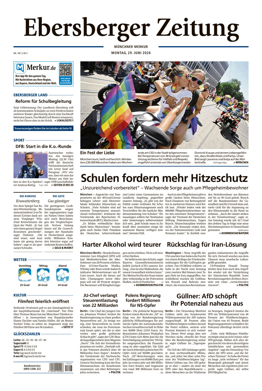 Ebersberger Zeitung vom Montag, 29.06.2026