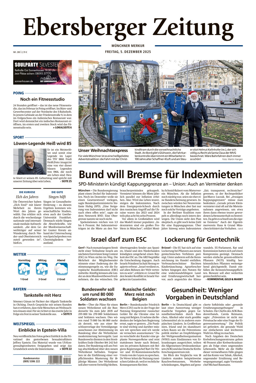 Ebersberger Zeitung vom Freitag, 05.12.2025