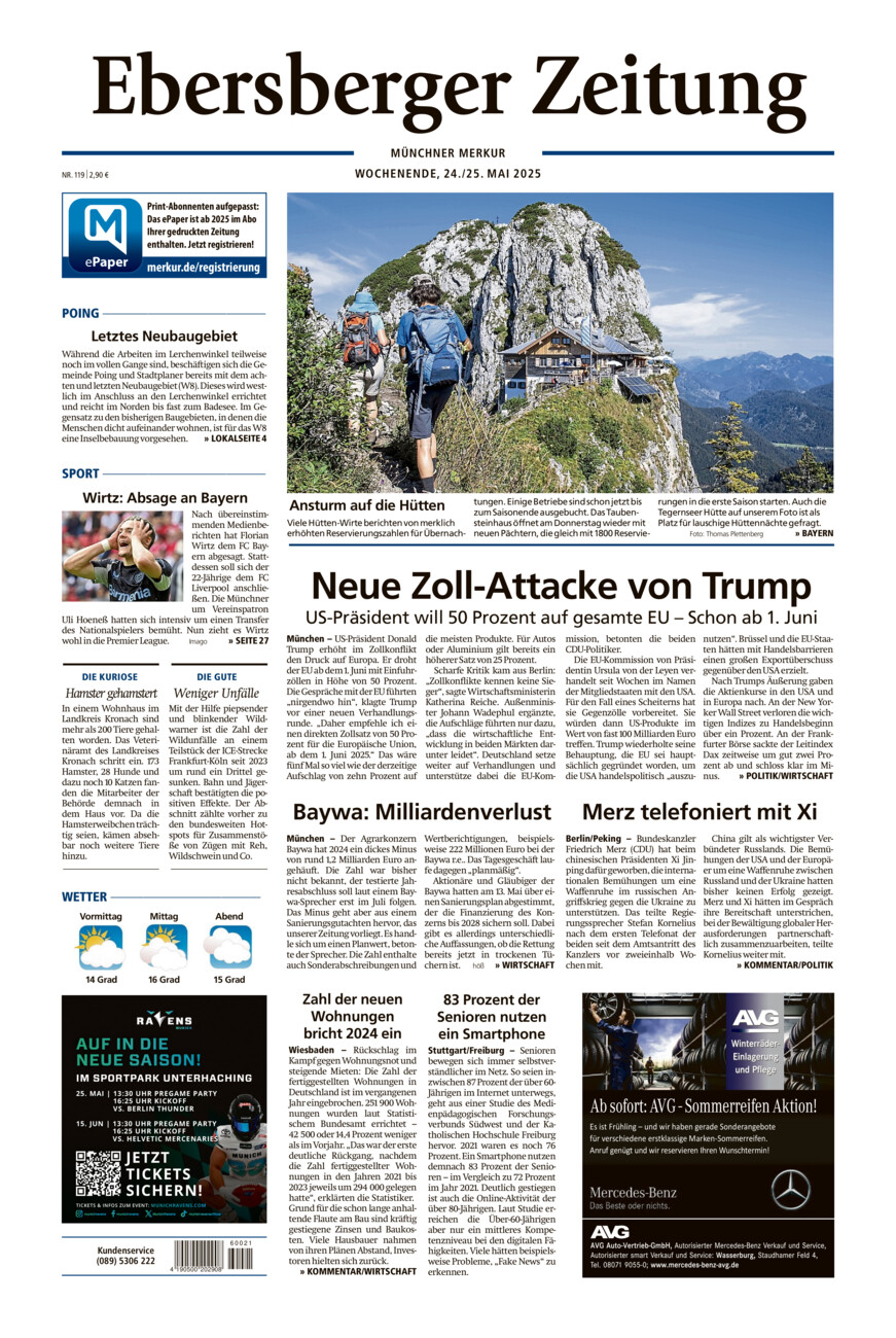 Ebersberger Zeitung vom Samstag, 24.05.2025