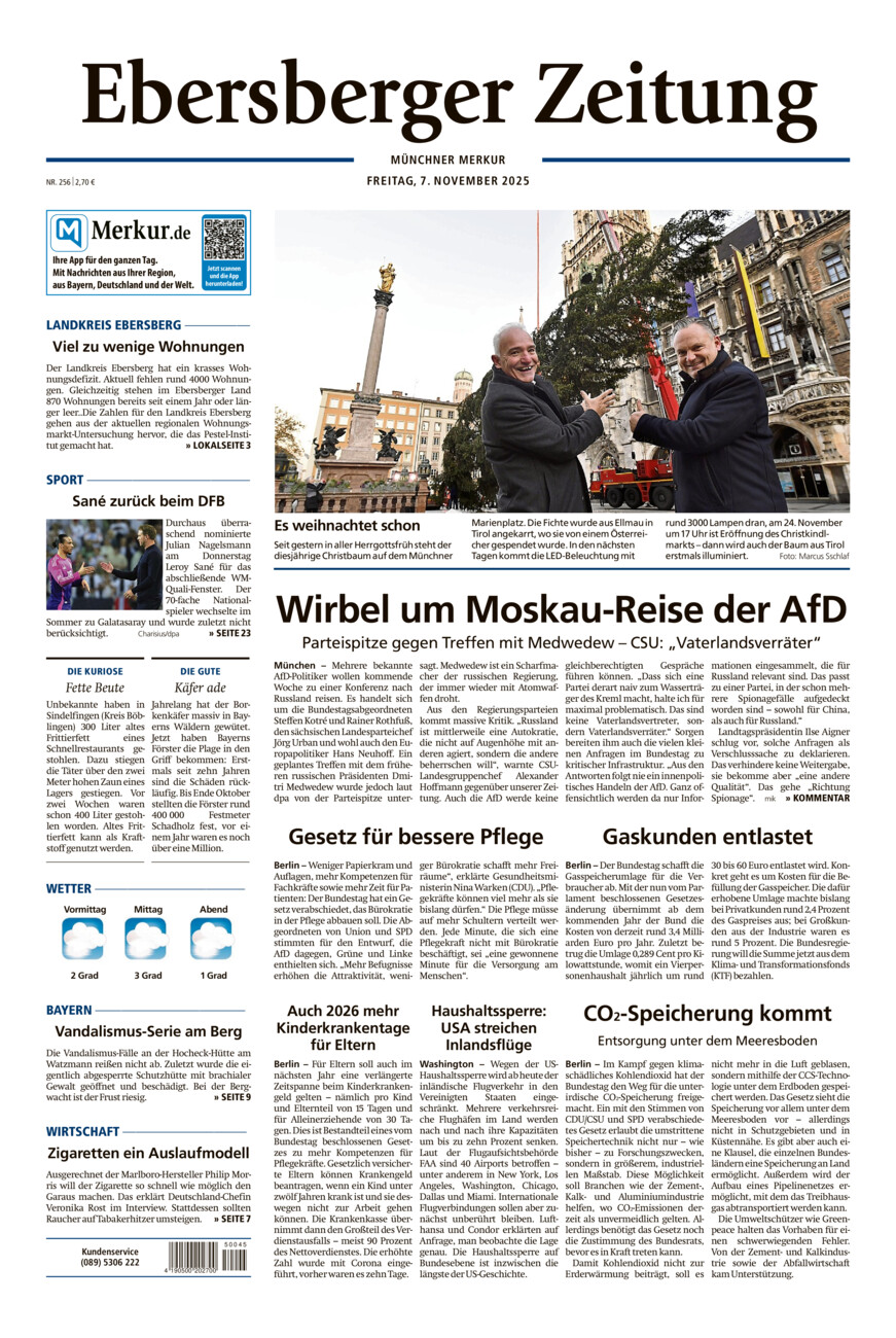 Ebersberger Zeitung vom Freitag, 07.11.2025