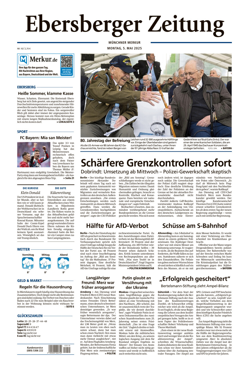 Ebersberger Zeitung vom Montag, 05.05.2025