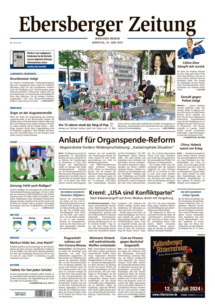 Ebersberger Zeitung vom Dienstag, 25.06.2024
