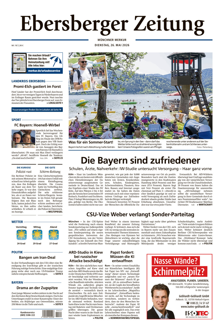 Ebersberger Zeitung vom Dienstag, 26.05.2026