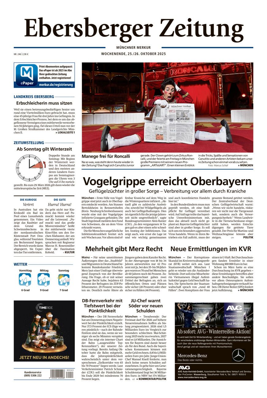 Ebersberger Zeitung vom Samstag, 25.10.2025