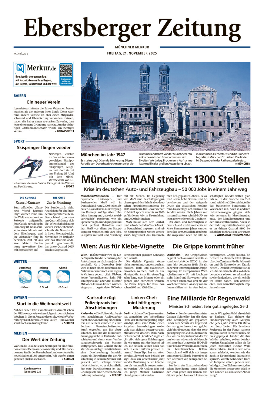 Ebersberger Zeitung vom Freitag, 21.11.2025