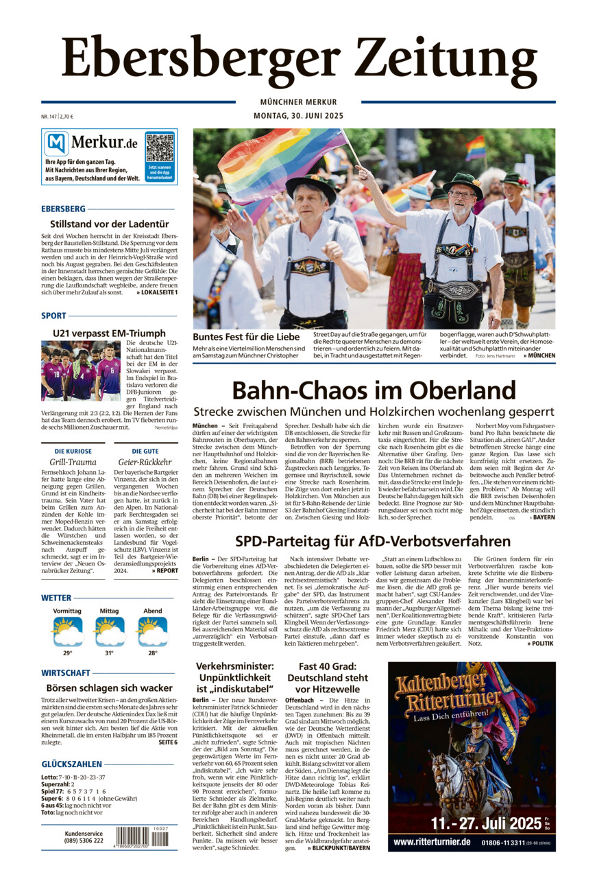 Ebersberger Zeitung vom Montag, 30.06.2025