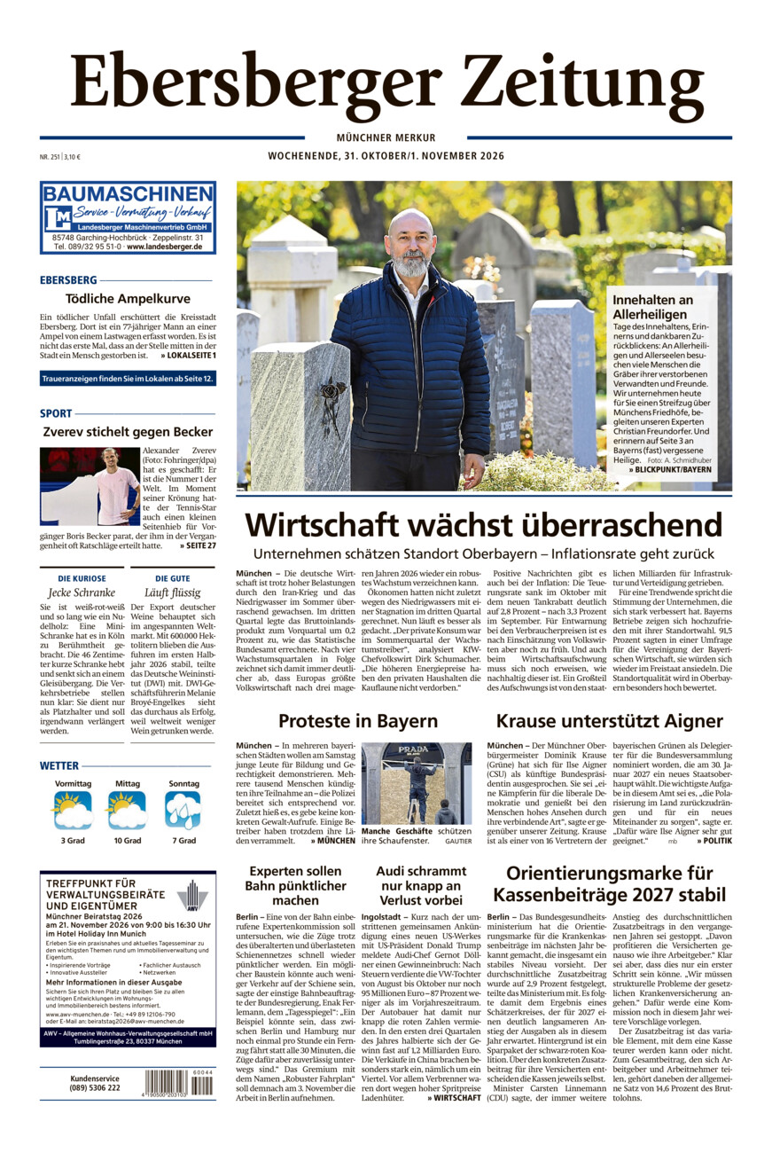 Ebersberger Zeitung vom Samstag, 31.10.2026