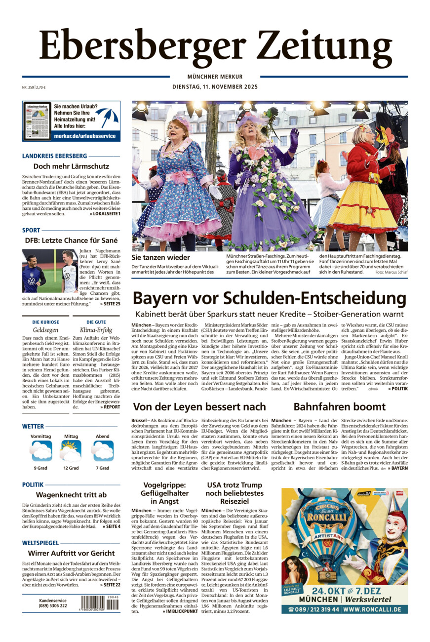 Ebersberger Zeitung vom Dienstag, 11.11.2025